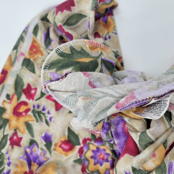 Vintage No Boundaries Plus Women's 3XL 80's Floral Short Sleeve Pullover Top‎ - Picture 11 of 11